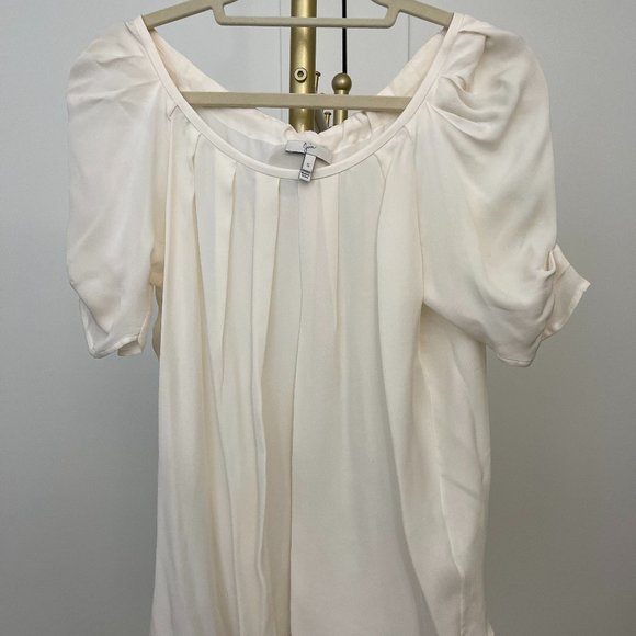Joie Eleanor Matte Silk Tie Back Blouse, Great Condition, Cream/White, S… - Picture 6 of 9